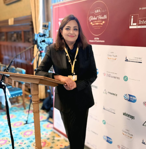 Dr. Sumita Sofat at the Global Health Awards, House of Commons