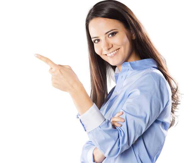 woman-pointing